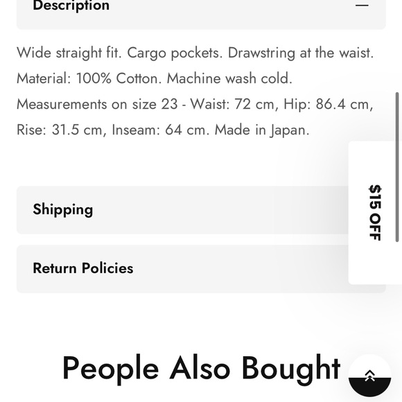 NWT Moussy Adelaide Denim Cargo Pants, 26 - Picture 9 of 9